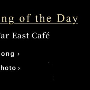 「Far East Café」Song of the Dayと衝撃